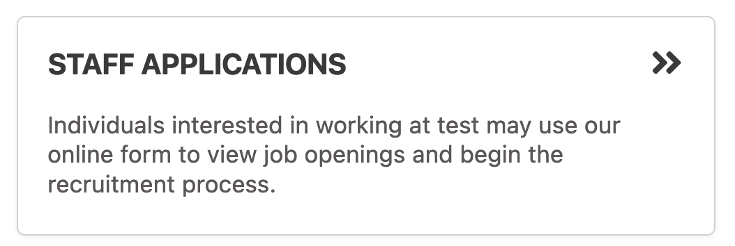 Staff Applications frontpage button